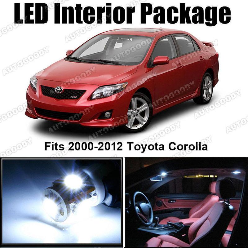 6x white led lights interior package for toyota corolla