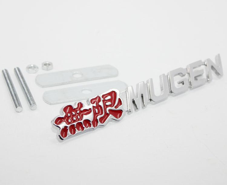 Metal mugen front sport grille grill badge emblem decals for honda