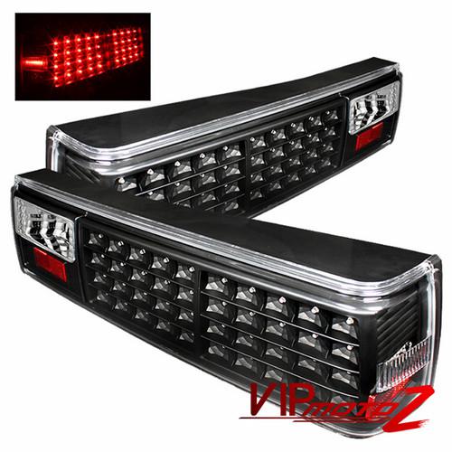 Ford mustang 87-93 new black led tail light signal lamp left+right assembly  set