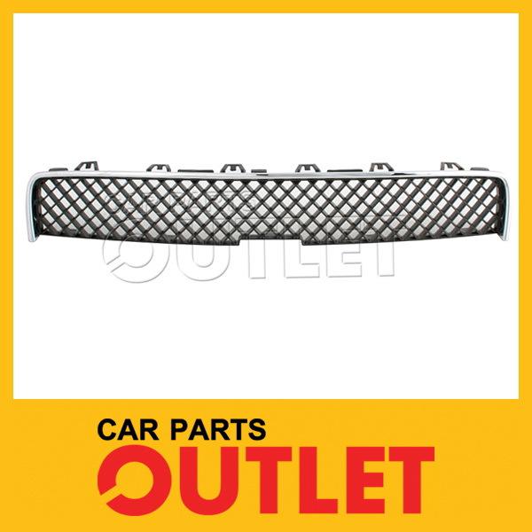 05 06 07 08 uplander front bumper upper grille gray mesh insert chrome mld ls/lt