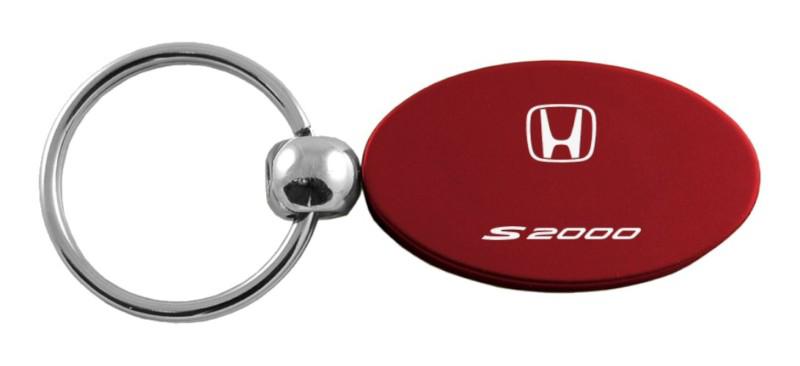 Honda s2000 burgundy oval keychain / key fob engraved in usa genuine