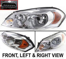 Clear lens new head lamp with bulbs left hand chevy halogen lh driver side car