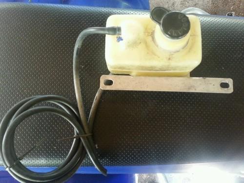 1987-2006 yamaha banshee coolant bottle bracket and coolant bottle assembly.