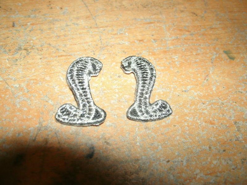 Ford mustang svt cobra shelby torino fairlane cobra snake patch - pair 2x 1 inch