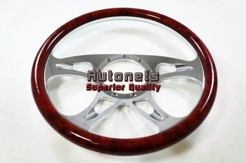 Wood veneer carousel chevy cadillac gm buick pontiac aluminum steering wheel