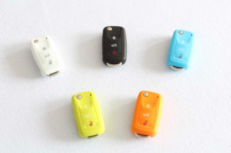 Silicone key cover keyless entry remote fob fit vw jetta gti mk6 golf r scirocco