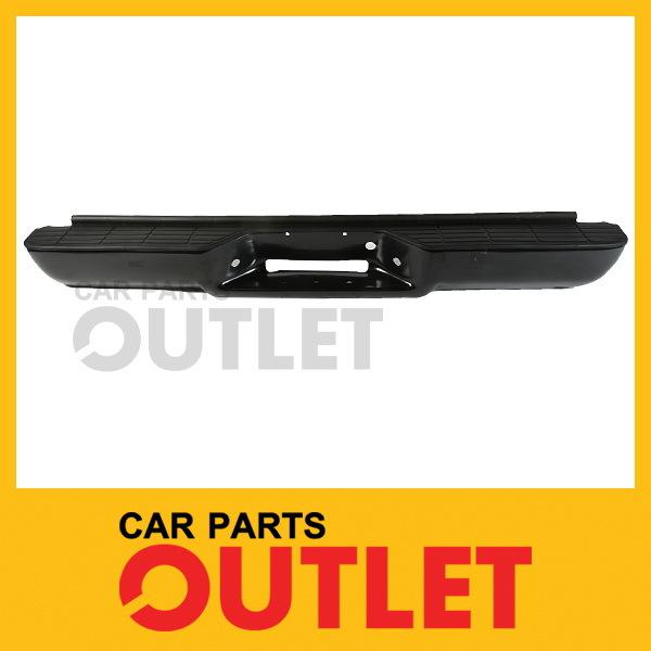 1992-1999 suburban rear bumper face bar gm1102546 new black steel tahoe step pad