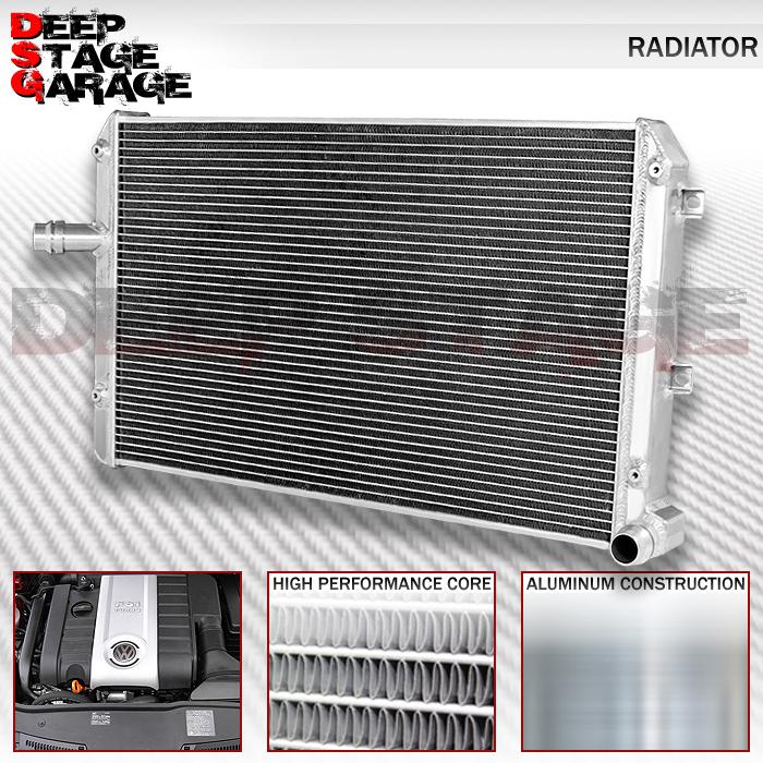 Aluminum racing dual core 2-row cooling radiator 06-10 vw golf gti/mk5/a5 mt