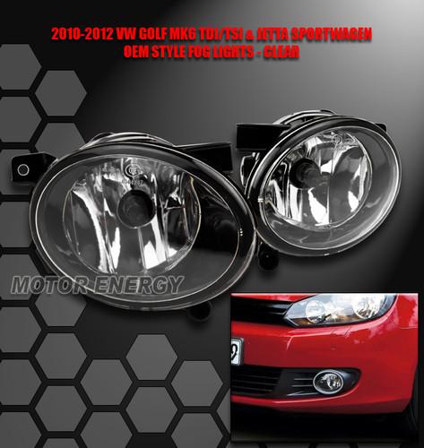 2010 2011 2012 volkswagen vw golf jetta mk6 bumper driving fog light lamp chrome