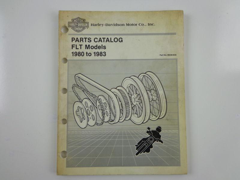 Harley davidson 1980-83 flt models parts catalog 99438-83a