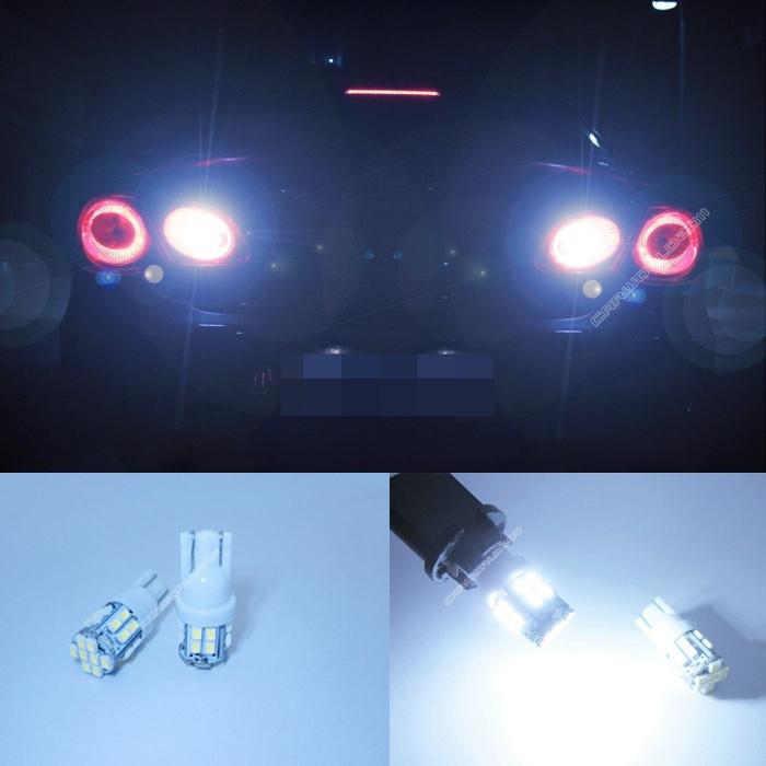 2x white led 24smd backup reverse light bulb of t10 194 921 back up light 2406w