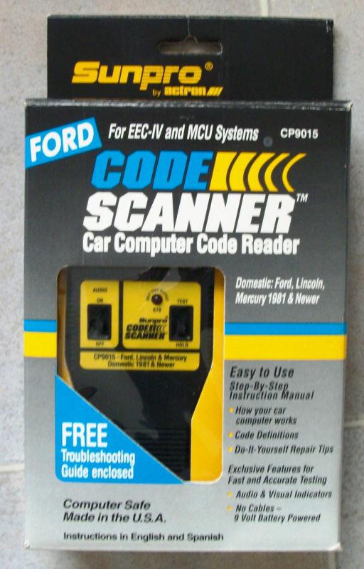 Sunpro ford code scanner car computer code ford lincoln mercury 1981 & newer
