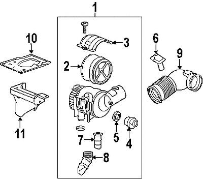 Gmc 25839609 genuine oem factory original air cleaner assy