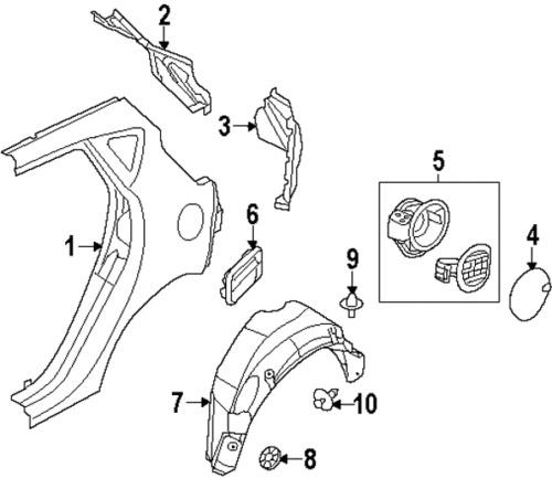 Ford w701054s300 genuine oem factory original bumper cover clip