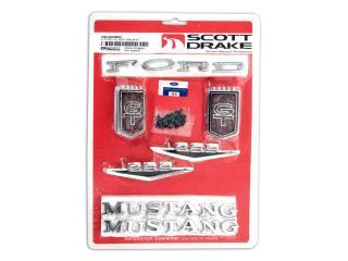 1965 mustang gt emblem kit scott drake quality!