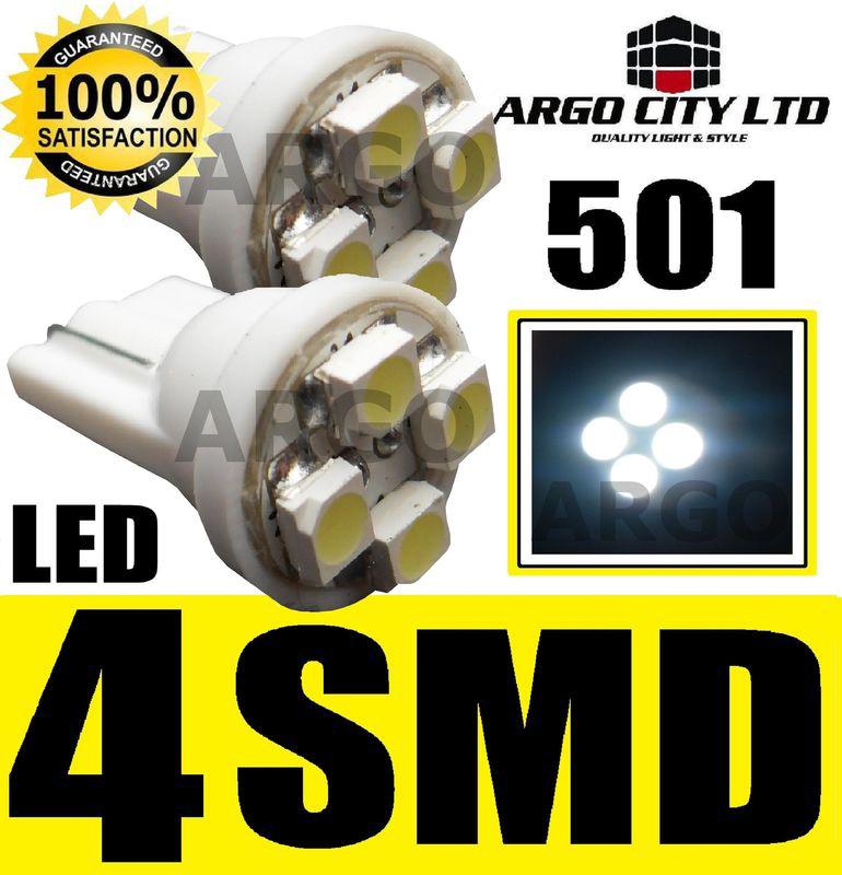 4 smd led xenon white quad 501 t10 sidelight bulbs vauxhall nova