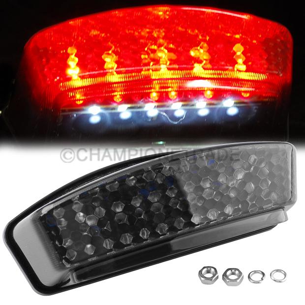 Smoked led taillight w/ turn signal brake light for ducati monster 400 600 94-07