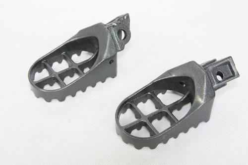 Gray motocross mx steel foot pegs fit kawasaki kx65 kx85 kx100 kx80 suzuki rm100