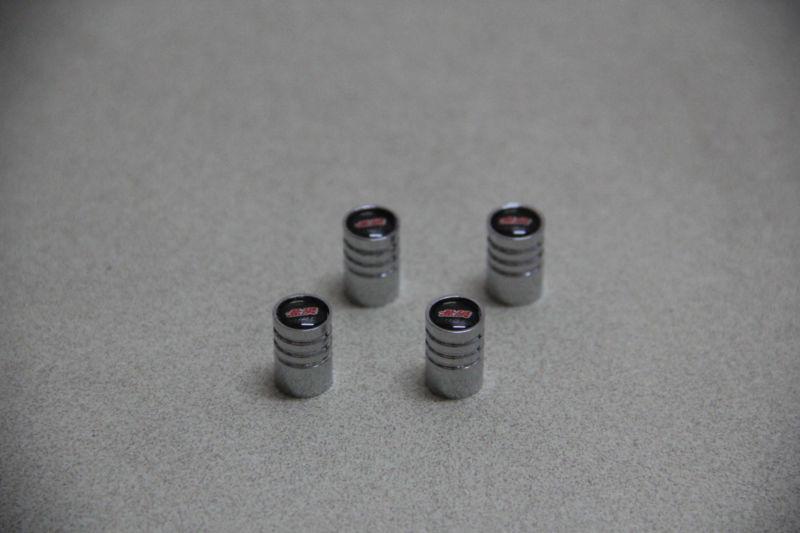 Universal tire valve 4pcs caps mugen badge emblem set