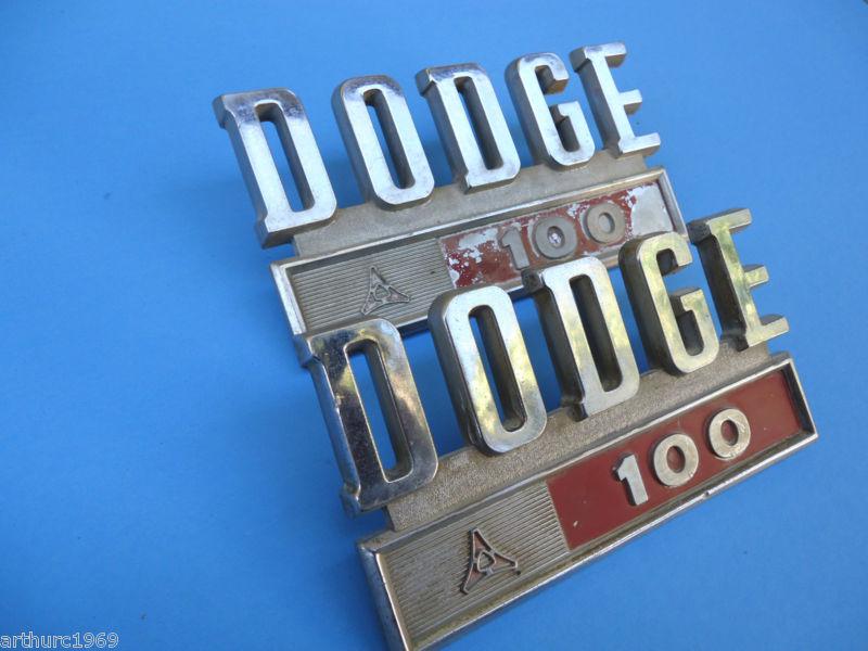 Dodge truck emblems late-1960's 1970 dodge 100 pair of oem fender emblems 