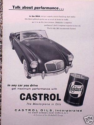 1958 castrol motor oil mga m g a  original vintage ad  c my store  5+= free ship