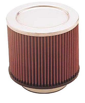 K&n air filter element round straight cotton gauze red 4" dia inlet rd-1400