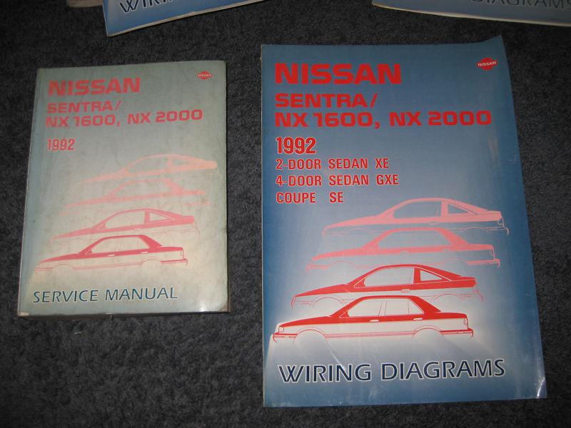 1992 nissan sentra nx1600 & nx2000 b13 series factory repair service 1 manual 