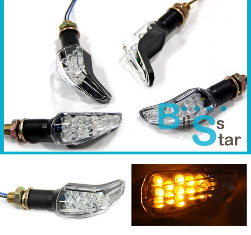 Universal motorcycle led turn signals blinker hyosung gt250r gt650r 4 pcs