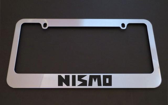 1 brand new nissan nismo chrome metal license plate frames + screw caps