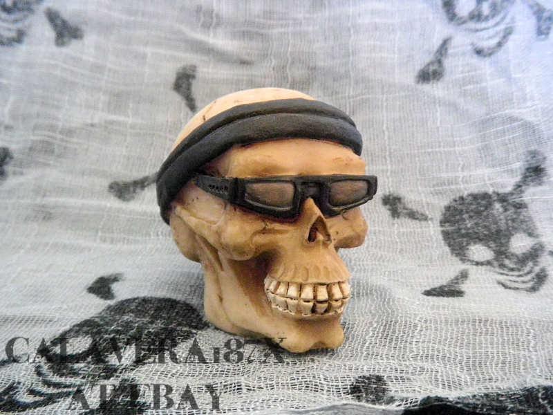 Diy biker skull shift knob shifter bandana handle headband motorcycle rider 