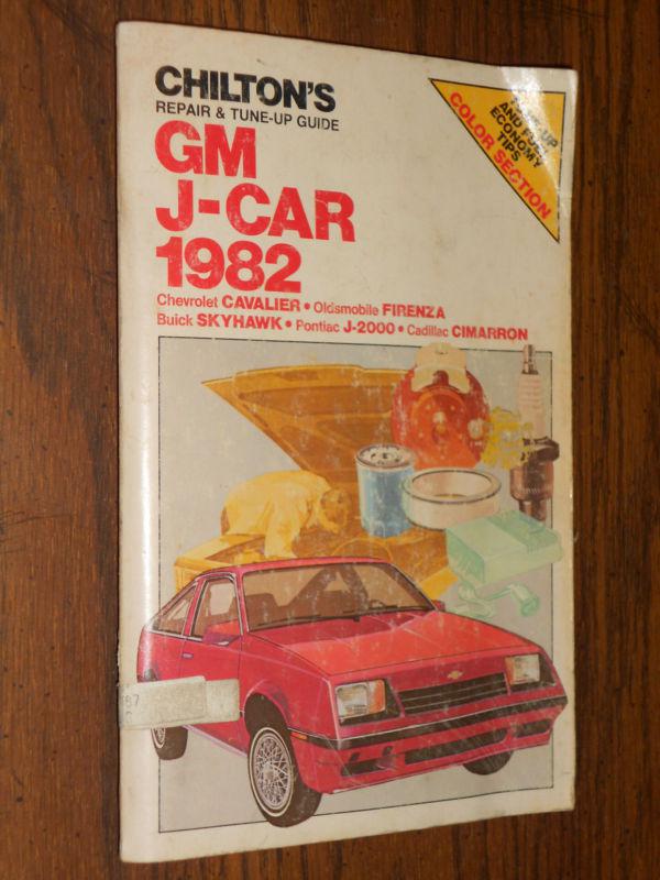 1982 chevy cavalier / pontiac j2000 / cadillac cimarron / shop manual