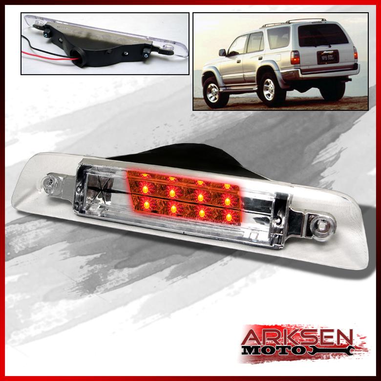 96-02 toyota 4runner clear full led 3rd rear brake tail light lamp set