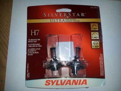 Sylvania silverstar h7 su/2 ultra  night vision headlights 2 pack....