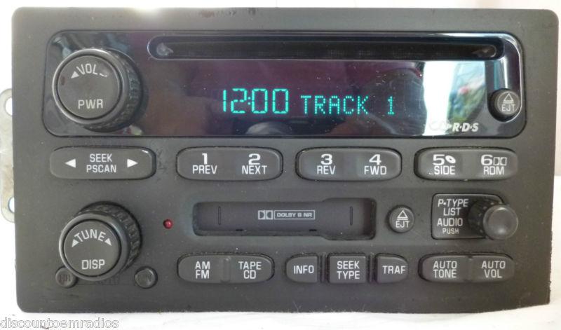 01-02 chevrolet express van gmc savanah radio cd cassette player 15074533 *