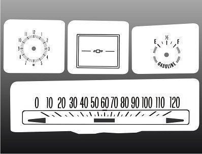 1968 chevrolet impala instrument cluster white face gauges 68