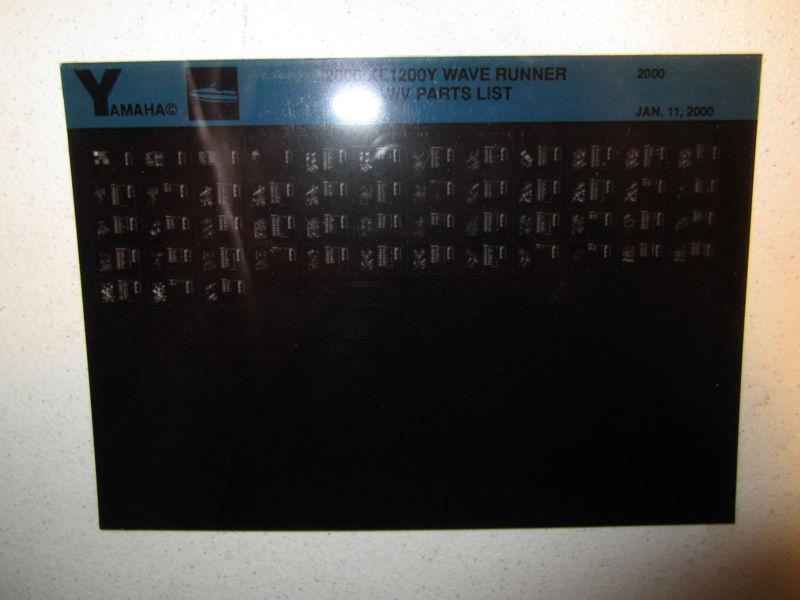 2000 yamaha wave runner xl1200y microfiche parts list catalog jet ski xl 1200 y
