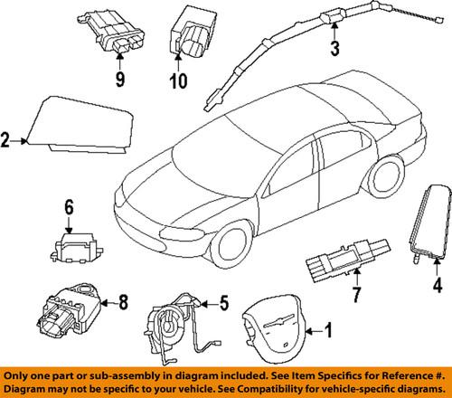 Mopar oem 4645998ac air bag-front seat air bag