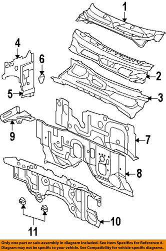 Mopar oem 6509504aa cowl-silencer retainer