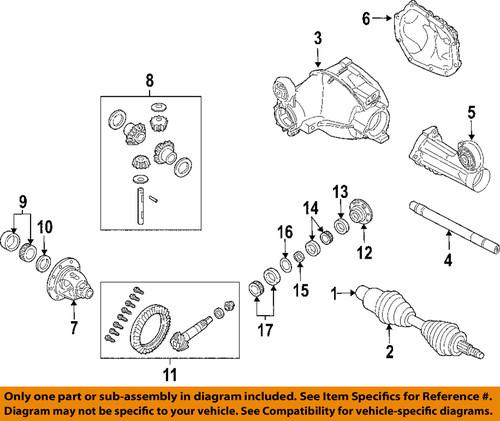 Jeep oem 52114332ad front axle & carrier-differential cover