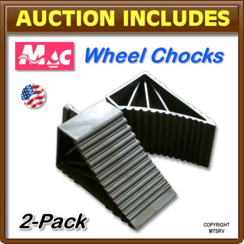 Mac plastic wheel chocks 2 pack - rv trailer chock usa -z-