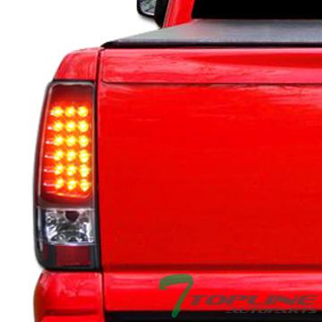 Black led tail lights rear brake lamps 99-02 chevy silverado/99-03 gmc sierra jy