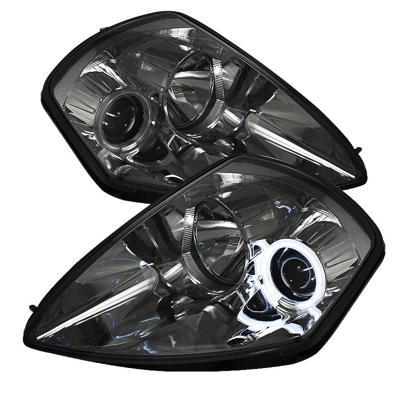 Spyder mitsubishi eclipse 00-05 projector headlights - ccfl halo - smoke - high