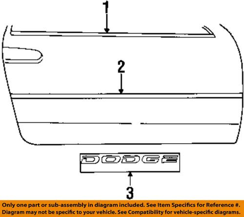 Dodge oem mr760464 door-body side molding