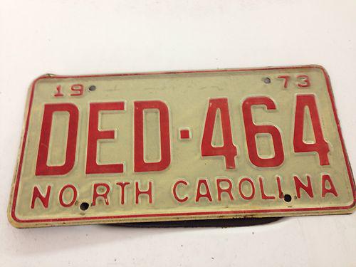 1973 north carolina license plate