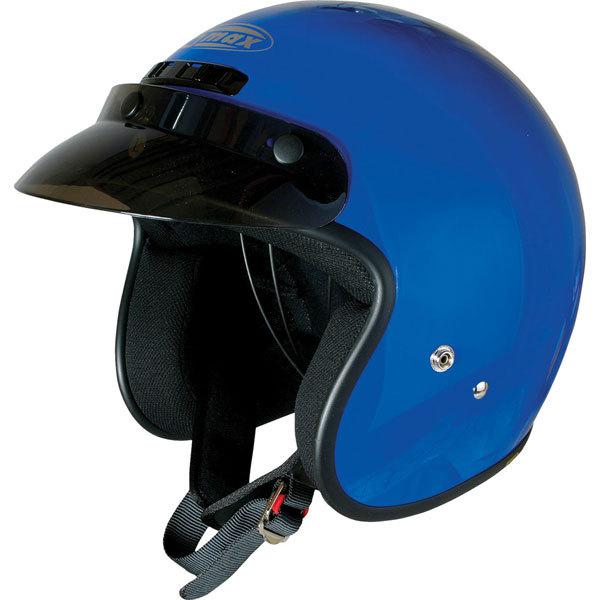Blue l gmax gm2 open face helmet