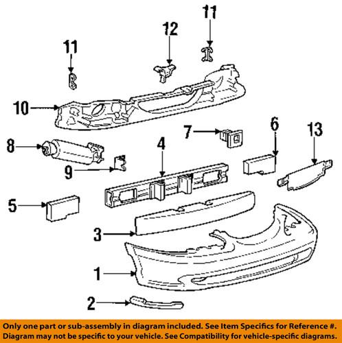 Ford oem f4zz17c817b front bumper-side reinforcement