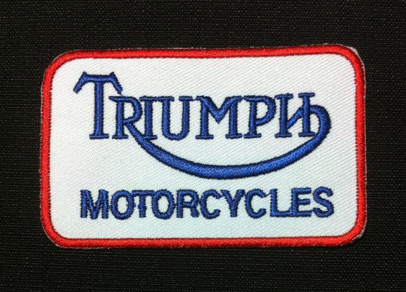 Triumph embroidered patch iron on badge motorcycle logo moto biker racing race