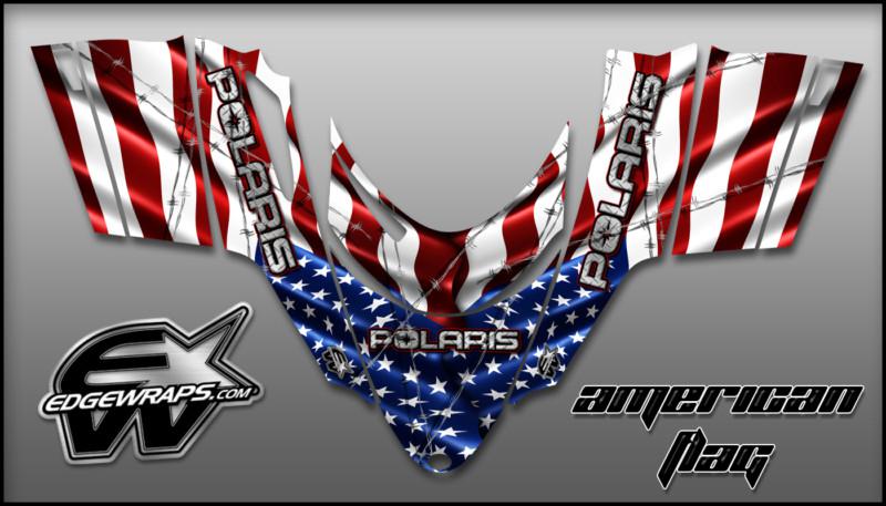 Polaris dragon,shift,rmk, i.q.,switchback graphics kit - american flag