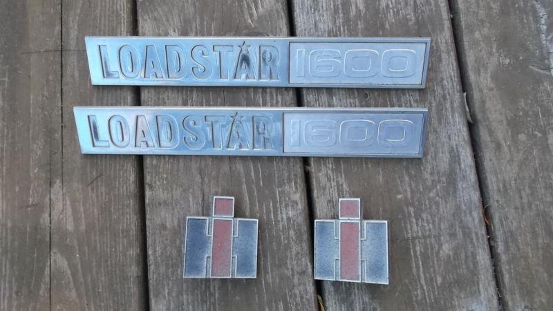 72 - 74 international ih 1600 loadstar truck side hood emblems 