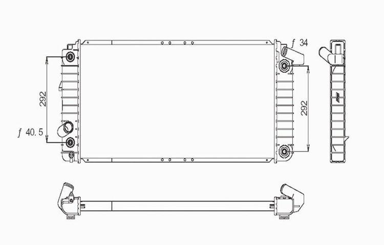 Replacement radiator 94-99 cadillac deville automatic / manual v8 4.6l 52489132